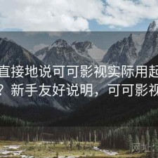 简单直接地说可可影视实际用起来顺不顺？新手友好说明，可可影视剧场