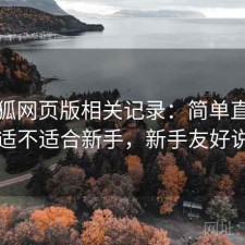 茶杯狐网页版相关记录：简单直接地说适不适合新手，新手友好说明