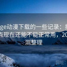 关于age动漫下载的一些记录：把话说直一点现在还能不能正常用，2025 实测整理