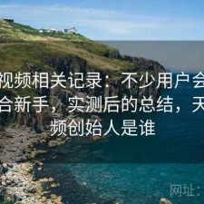 天美视频相关记录：不少用户会问适不适合新手，实测后的总结，天美视频创始人是谁