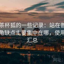 关于茶杯狐的一些记录：站在普通用户视角缺点主要集中在哪，使用建议汇总