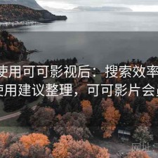 实际使用可可影视后：搜索效率如何，使用建议整理，可可影片会员