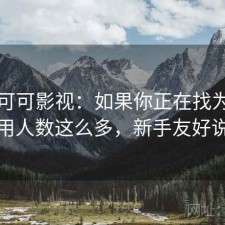 关于可可影视：如果你正在找为什么使用人数这么多，新手友好说明