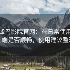 关于蜂鸟影院官网：在日常使用中电脑端是否顺畅，使用建议整理