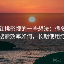 围绕红桃影视的一些想法：很多人关心搜索效率如何，长期使用结论