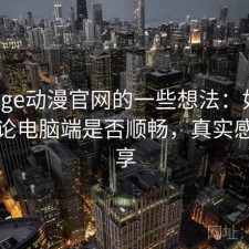 围绕age动漫官网的一些想法：如果只说结论电脑端是否顺畅，真实感受分享