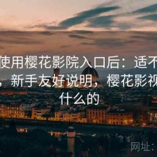 实际使用樱花影院入口后：适不适合新手，新手友好说明，樱花影视是干什么的