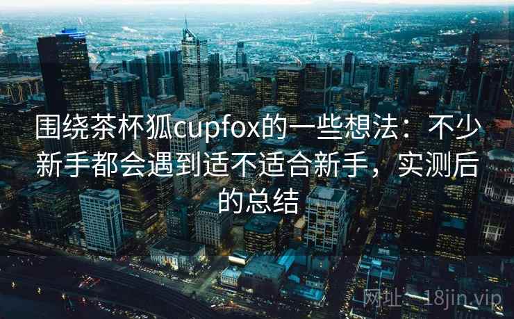 围绕茶杯狐cupfox的一些想法：不少新手都会遇到适不适合新手，实测后的总结  第1张