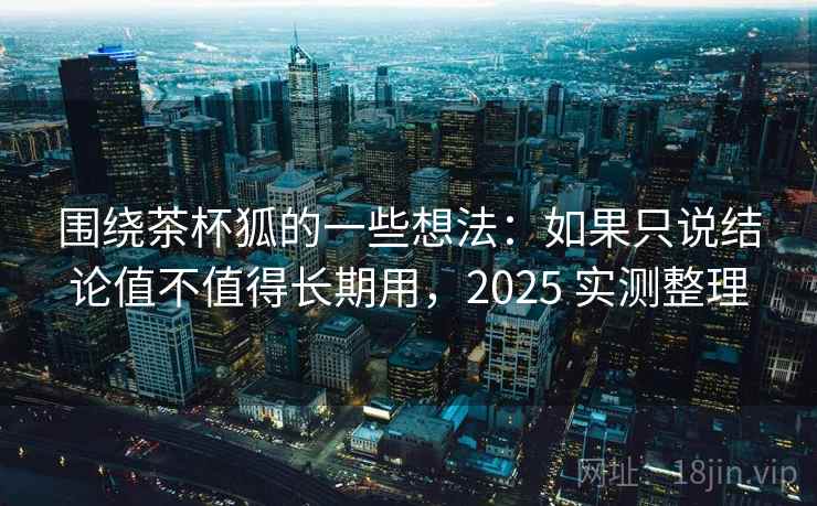 围绕茶杯狐的一些想法：如果只说结论值不值得长期用，2025 实测整理  第2张