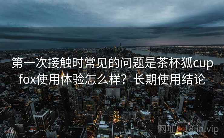 第一次接触时常见的问题是茶杯狐cupfox使用体验怎么样？长期使用结论  第1张