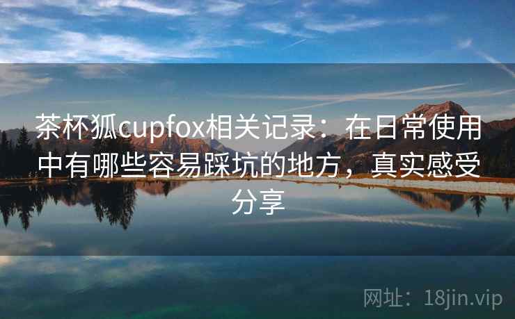 茶杯狐cupfox相关记录：在日常使用中有哪些容易踩坑的地方，真实感受分享  第2张