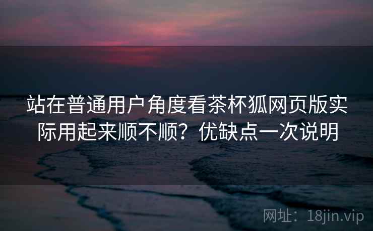 站在普通用户角度看茶杯狐网页版实际用起来顺不顺？优缺点一次说明  第2张