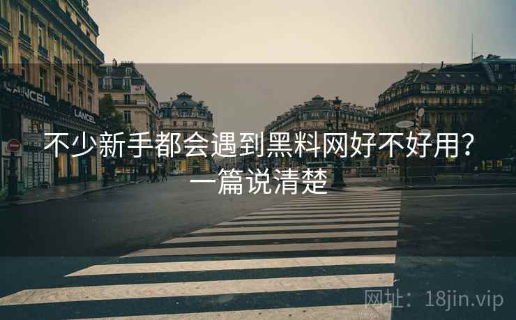 不少新手都会遇到黑料网好不好用?一篇说清楚 第1张 不少新手都会遇到黑料网好不好用?一篇说清楚 第1张